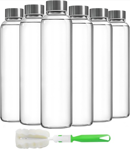 Clear glass beverage bottles - glass,